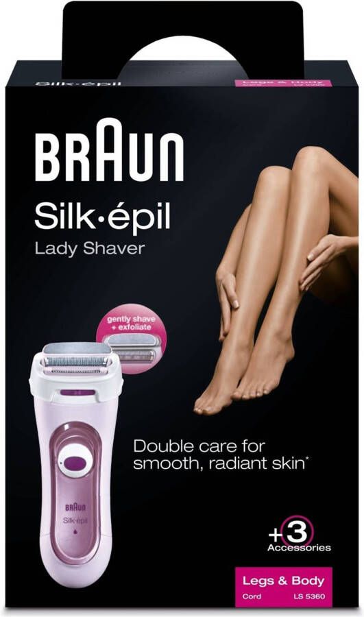 Braun Elektrisch scheerapparaat Silk épil ladyshave 5 360 3 in 1 Bedraad apparaat