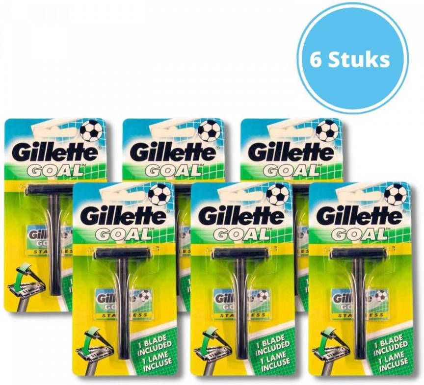 Gillette Goal Stainless Razor Met Mesjes 6 Stuks