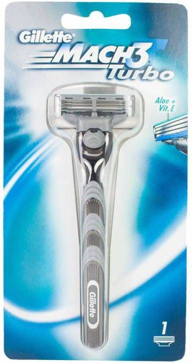 Gillette Scheerapparaat Mach3 Turbo Houder+1 Mesje