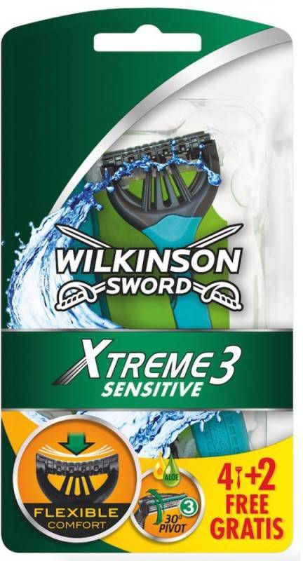 Wilkinson 10x Men Wegwerpscheermesjes Xtreme 3 Sensitive 6 stuks