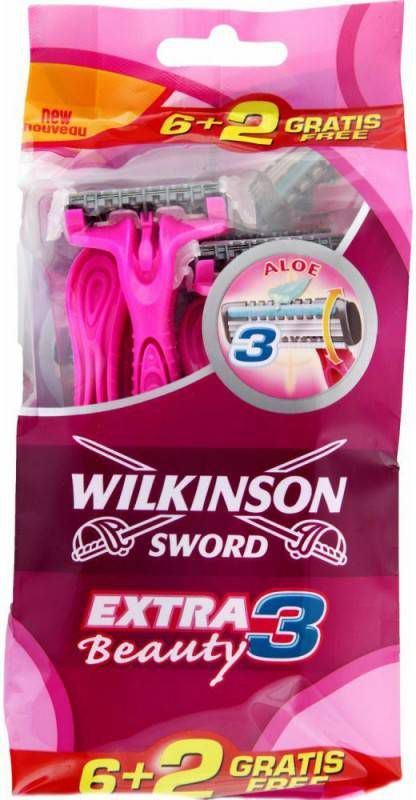Wilkinson 20x Woman Wegwerpscheermesjes Extra 2 Beauty 8 stuks