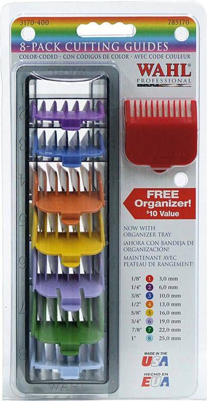 Wahl Opzetkam Type 1 Set Plastic Gekleurd Nr. 1 t/m 8