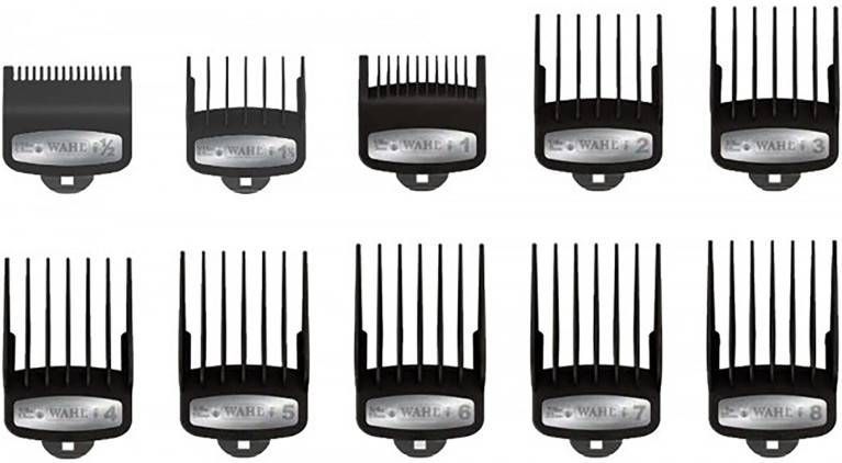 Wahl Opzetkam Type 1 Set Plastic Premium Nr. 0, 5 t/m 8(10 Stuks )