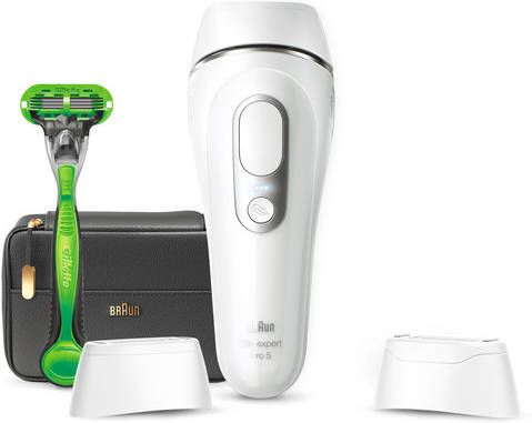 Braun Silk expert Pro Silk·expert Pro 5 PL5145 IPL Voor Mannen, Voor Blijvend Zichtbare Ontharing Thuis, Wit/Zilver