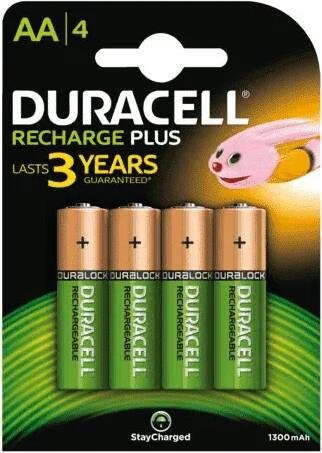 Duracell Oplaadbare Batterijen AA NiMH 1300 mAH 1.2 V/Stilo Mignon 4 stuks