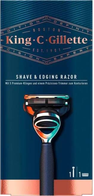 Gillette King C. Scheermes Blue Chrome