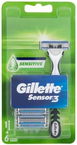 Gillette Sensor 3 Sensitive Scheermesjes 6 Mesjes