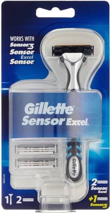 Gillette Sensor Excel Scheerhouder + 2 Excel / 1 Sensor3 Scheermesjes