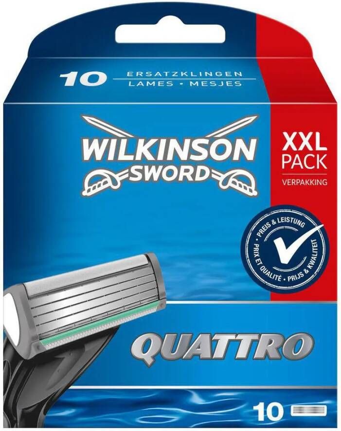 Wilkinson Quattro Plus Scheermesjes 10 Stuks