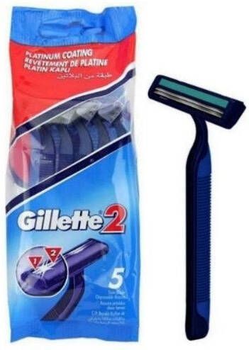 Gillette Blue2 Wegwerp Scheerapparaat 5 Stuks